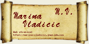 Marina Vladičić vizit kartica